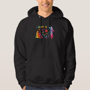 Peace Sign Love 60s 70s Tie Dye Hippie Costume Hoodie