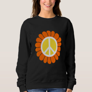 PEACE SIGN LOVE 60s 70s Tie Dye Hippie Costume Sweatshirt