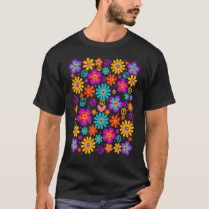 Peace Sign Love 60s 70s Tie Dye Hippie Costume T-Shirt