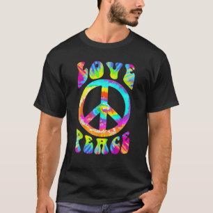 PEACE SIGN LOVE 60s 70s Tie Dye Hippie Costume  T-Shirt