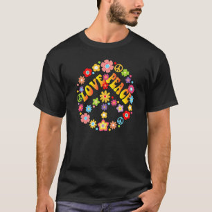 Peace Sign Love 60s 70s Tie Dye Hippie Costume T-Shirt