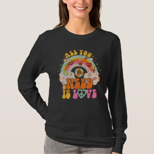PEACE SIGN LOVE 60s 70s Tie Dye Hippie Groovy Vibe T-Shirt