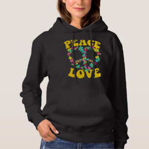 Peace Sign Love 60s 70s Tie Dye Hippie Halloween C Hoodie