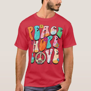 PEACE SIGN LOVE 60s 70s Tie Dye Hippie Halloween C T-Shirt