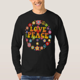 Peace Sign Love 60s 70s Tie Dye Hippie Halloween C T-Shirt