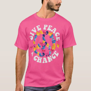 PEACE SIGN LOVE 60s 70s Tie Dye Hippie Halloween C T-Shirt