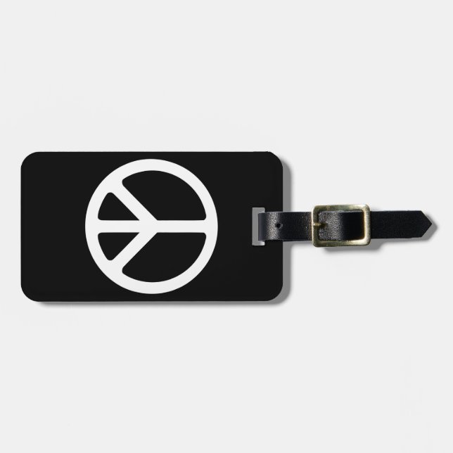 Peace Sign Luggage Tag (Front Horizontal)