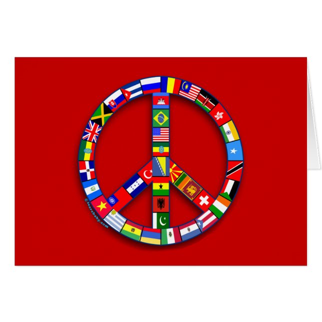 Peace Sign Made of Flags T-shirts, Mugs, Gifts (Front Horizontal)