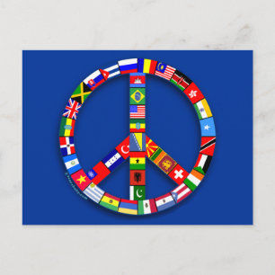 Peace Sign Made of Flags T-shirts, Mugs, Gifts Postcard