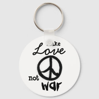 peace-sign, Make, Love, not, war - Customised Key Ring