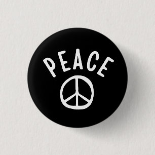 Peace Sign Minimal Graphic 3 Cm Round Badge