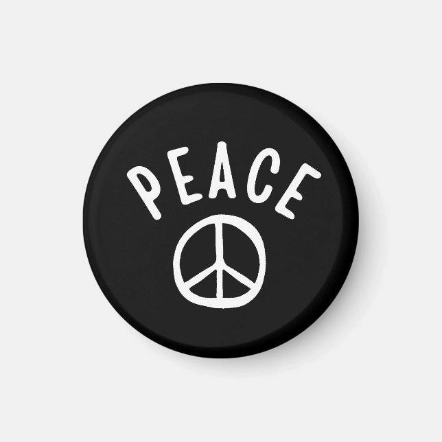 Peace Sign Minimal Graphic Magnet (Front)