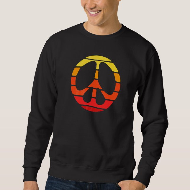 Peace Sign Minimalist Simple Sixties  60s Retro  1 Sweatshirt (Front)