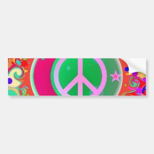 Peace Sign, Moon, Stars & Everything Bumper Sticker