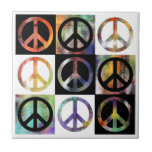 Peace Sign Mosaic Tile<br><div class="desc">This cool and colourful Peace sign mosaic design was created  by artist Victoria Lynn Hall using mixed media and digital art techniques.</div>