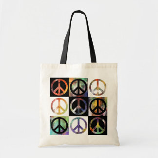 Peace Sign Mosaic Tote Bag
