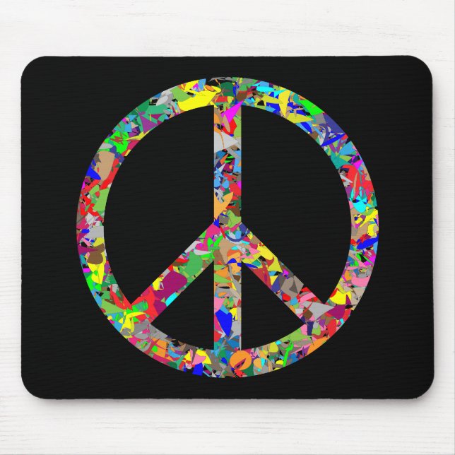 Peace Sign Mouse Mat (Front)