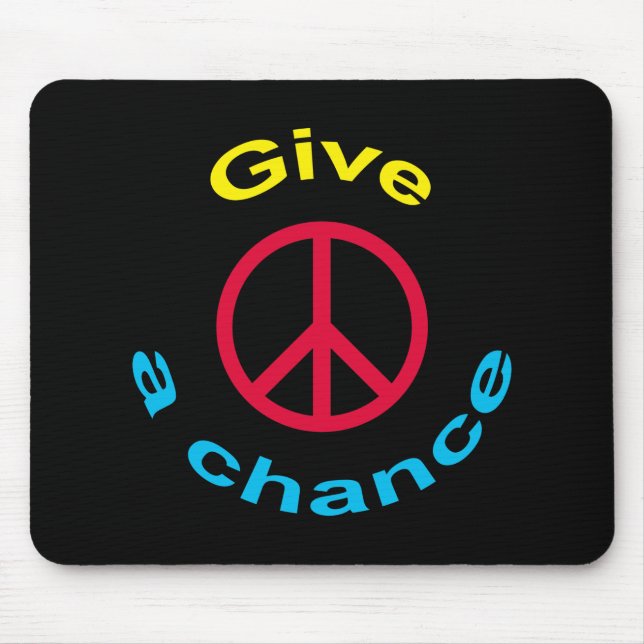 Peace Sign Mouse Mat (Front)