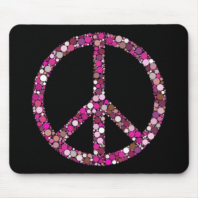 Peace Sign Mouse Mat (Front)