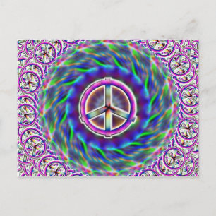 Peace Sign Multi Postcard