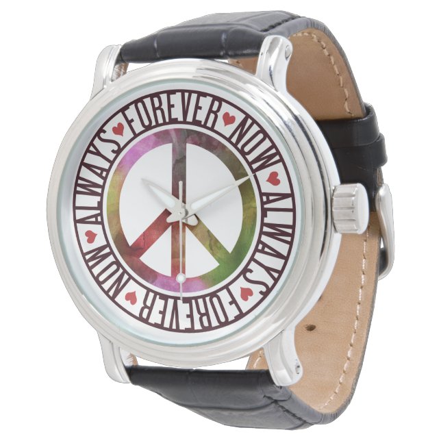 Peace Sign | Now Always Forever Watch (Angled)