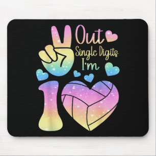 Peace sign out single digits 10 volleyball 10th mouse mat