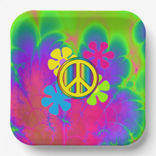 Peace Sign  Paper Plate