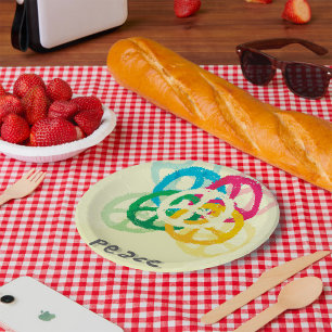 Peace Sign Paper Plate