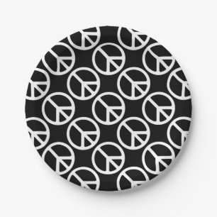 Peace Sign Paper Plate