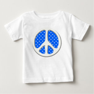 Peace Sign Party in Blue Baby T-Shirt