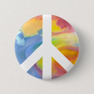 Peace Sign Pastel 6 Cm Round Badge