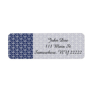 Peace Sign Pattern on Midnight Blue