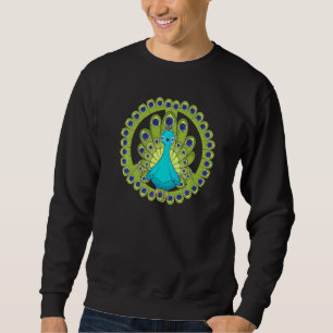 Peace Sign Peacock Cute Birds Animal Graphic Sweatshirt