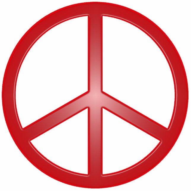 Peace Sign Photo Sculpture Decoration (Front)