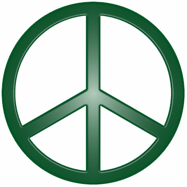 Peace Sign Photo Sculpture Decoration (Front)