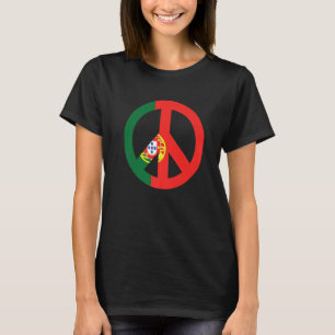 Peace Sign Portugal Flag T-Shirt