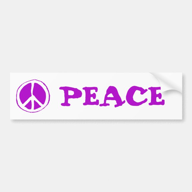 Peace Sign Purple - Bumper Sticker (Front)