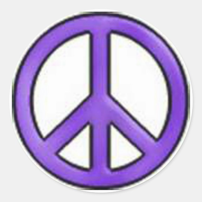 Peace Sign Purple Sticker (Front)