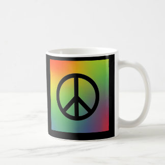 Peace Sign Rainbow Coffee Mug