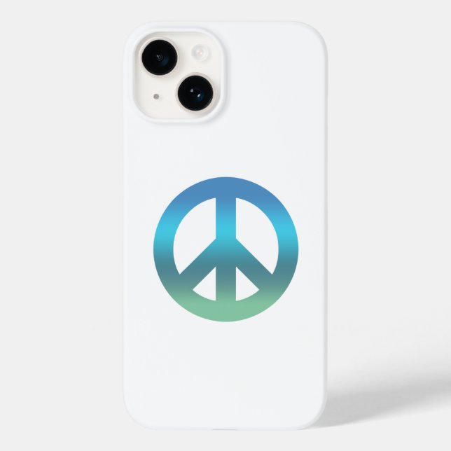 Peace Sign Rainbow Ocean Blue Case-Mate iPhone Case (Back)
