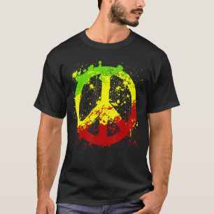 Peace Sign Reggae Ragga Rasta Freedome T-Shirt