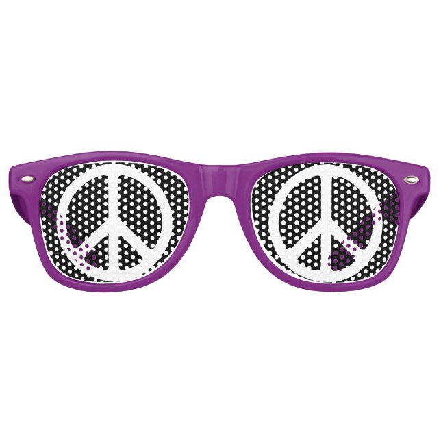 Peace Sign Retro Sunglasses (Front)