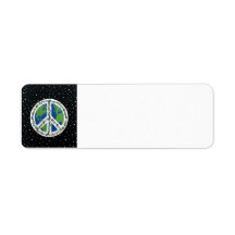Peace Sign Return Address Label