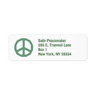 Peace Sign Return Address Label