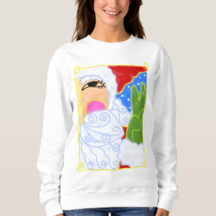 Peace Sign Santa Abstract Art Sweatshirt