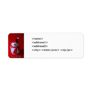 Peace Sign Snowman (Seasons Greetings) Avery Label