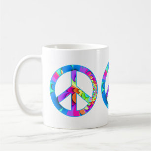Peace Sign Summer Palette Coffee Mug