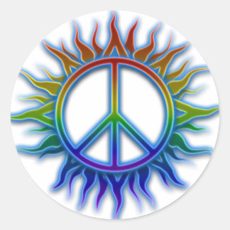 Peace Sign Sun Sticker