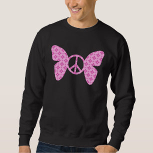Peace Sign Symbol Butterfly Vintage Freedom Retro Sweatshirt