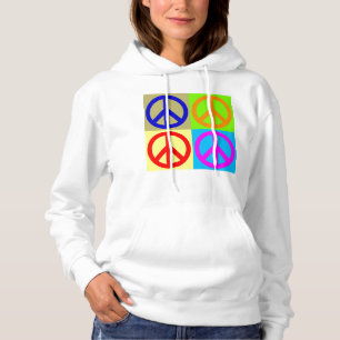 Peace Sign Symbol Pop Art Hoodie
